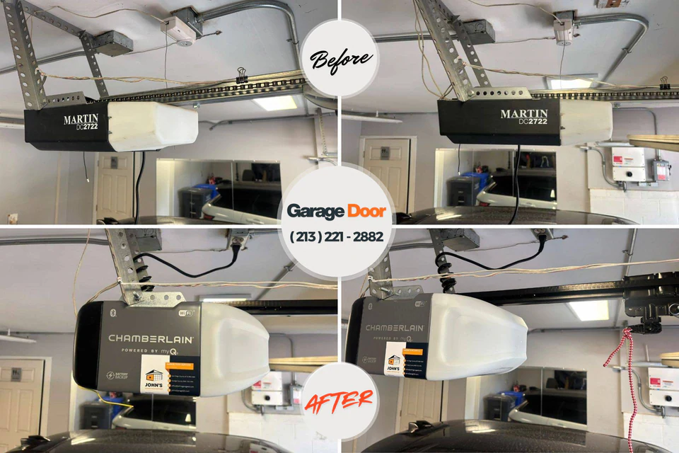 Before and after: garage door repair Boise City, OK